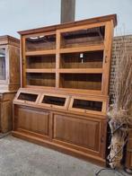 Prachtige grenen vitrinekast / grutterskast / servieskast, Huis en Inrichting, Kasten | Buffetkasten, Ophalen, 200 cm of meer