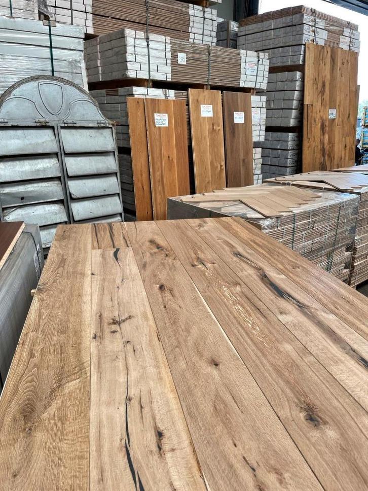 Bourgondische dallen parket grote voorraad aanbieding op=op!, Doe-het-zelf en Verbouw, Vloerdelen en Plavuizen, Nieuw, Parket