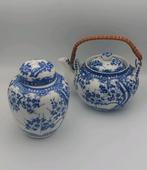 Vintage Chinese theeset theepot & bijpassende pot porselein, Huis en Inrichting, Keuken | Servies, Overige typen, Ophalen of Verzenden