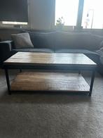 Salontafel hout met zwart staal, Huis en Inrichting, Ophalen, Gebruikt, 100 tot 150 cm, 50 tot 100 cm