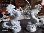 Nieuw, mooie porselein steigerende paarden 2 stuks, Antiek en Kunst, Antiek | Porselein, Ophalen