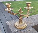 Prachtige messing bloem kandelaar., Ophalen of Verzenden, Huis en Inrichting
