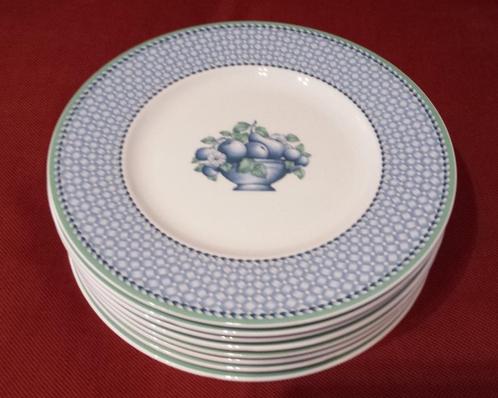 Villeroy & Boch Provence Cassis - 8 ontbijtborden, Huis en Inrichting, Keuken | Servies, Bord(en), Overige stijlen, Porselein