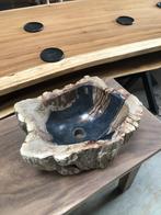 Waskom versteend hout wasbak fontein riverstone onyx marmer, Minder dan 50 cm, Nieuw, Ophalen of Verzenden, Minder dan 100 cm