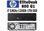 HP EliteDesk 800G1 USDT | i7 @ 3.9GHz | 120GB-1TB SSD | W10, Computers en Software, Desktop Pc's, Gebruikt, Ophalen of Verzenden