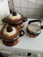 Stevige retro vintage pannen en ketel, Ophalen, Gebruikt, Rvs, Pannenset