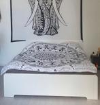 Wit Tweepersoonsbed - Zo goed!, Huis en Inrichting, Slaapkamer | Bedden, Ophalen, Wit, Tweepersoons, Zo goed als nieuw