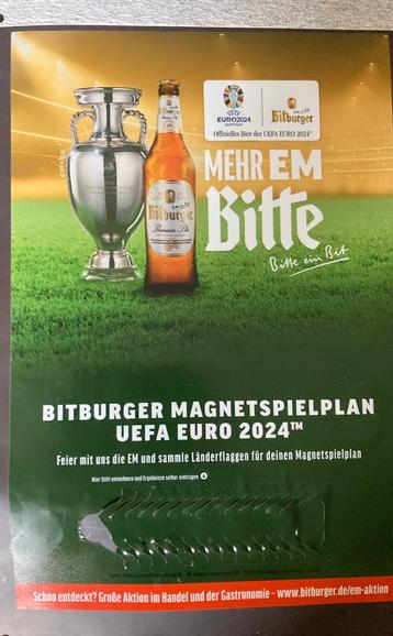 Bitburger bierdoppen magneetplaat EK Voetbal 2024 beschikbaar voor biedingen