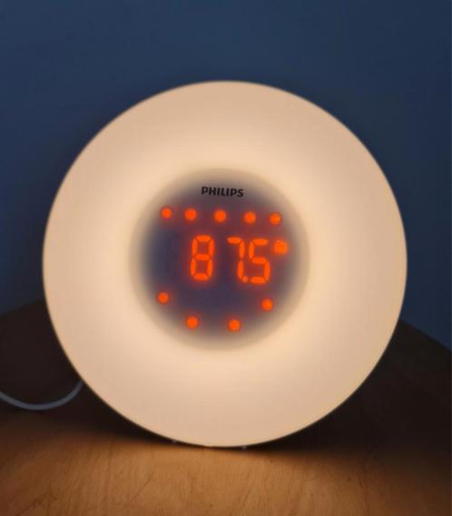 Philips Wake up Light model HF 3505 + radio werkende staat, Witgoed en Apparatuur, Wekkers, Gebruikt, Digitaal, Ophalen