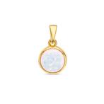 Gouden hanger met Opaliet - 14 karaat goud, Overige voorstellingen, Met edelsteen, Wit, Nieuw
