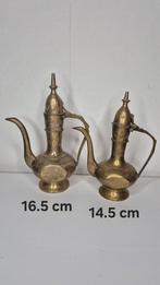 Vintage Messing Theepotten met Geestenlamp, Ophalen of Verzenden, Koper