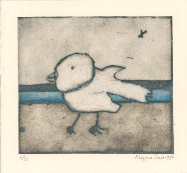 Vogels 8/25 - Kunstenaar: Marjan Smit, Antiek en Kunst, Kunst | Litho's en Zeefdrukken, Ophalen of Verzenden
