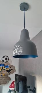 Stoere grijze lamp te koop hanglamp, Huis en Inrichting, Lampen | Hanglampen, Ophalen of Verzenden, Zo goed als nieuw, Minder dan 50 cm