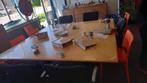Vierkante beukenhouten Tafel 2 x 2 meter, Huis en Inrichting, Tafels | Eettafels, Ophalen, Gebruikt, Vierkant, 200 cm of meer