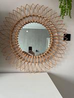 Rotan spiegel Xenos, Huis en Inrichting, Woonaccessoires | Spiegels, Ophalen, Minder dan 50 cm, Rond, Zo goed als nieuw