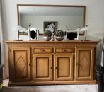 Dressoir patinee eiken B205/ H100/ D52   MET spiegel, Ophalen, Eikenhout, Zo goed als nieuw, 200 cm of meer