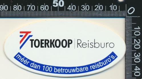 Sticker: Toerkoop Reisburo, Verzamelen, Stickers, Zo goed als nieuw, Bedrijf of Vereniging, Verzenden