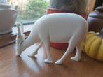 Uit been gesneden hert gazelle antilope dier met lijntjes in, Ophalen of Verzenden, Beeldje of Figuurtje