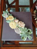 Franse Brocante Festoen met Bloemen gips steen strik kerst, Antiek en Kunst, Ophalen of Verzenden