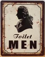 Toilet men WC heren reclamebord van metaal wandbord deco