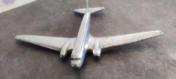 Art Deco trench art WW2 Chrome Dakota plane C 47 DC3 beschikbaar voor biedingen