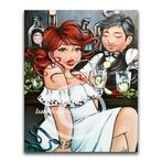 Diamond Painting Sexy Dames Cocktailbar 50x60cm Rond, Hobby en Vrije tijd, Ophalen of Verzenden, Nieuw, Knutselwerk