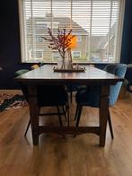 Stoere stevige eettafel, Ophalen, Gebruikt, 200 cm of meer, 50 tot 100 cm