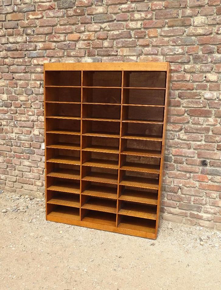 oude eikenhouten archiefkast kast vakkenkast, Antiek en Kunst, Curiosa en Brocante, Ophalen