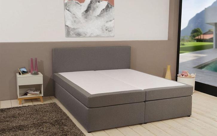 Boxspring Fiona 180 x 200, Huis en Inrichting, Slaapkamer | Boxsprings, Nieuw, Overige maten, 190 cm of minder, Twijfelaar, Zwart