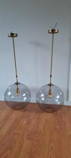 Hanglamp met glazen bol, Glas, Zo goed als nieuw, Ophalen, 75 cm of meer
