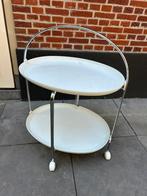 Design trolley uit 1960, Ophalen, Gebruikt, Metaal of Aluminium, 60 cm of meer
