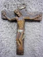 48 cm Groot Kruis Jezus 1945 BEESEL HOLLAND terrac draak, Antiek en Kunst, Ophalen