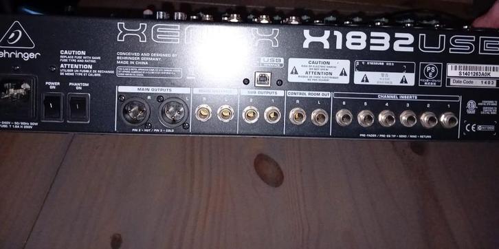 behringer mengpaneel, Muziek en Instrumenten, Mengpanelen, Gebruikt, 10 tot 20 kanalen, Microfooningang, Ophalen