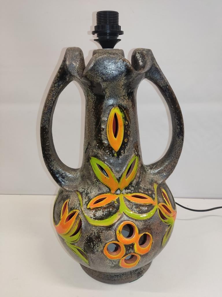 Vintage Keramische vloerlamp lampenvoet lampvoet, Ophalen, Gebruikt, Minder dan 50 cm