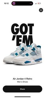 Air Jordan 4 Military Blue 37,5 GS + 43 Mens, Nieuw, Ophalen of Verzenden