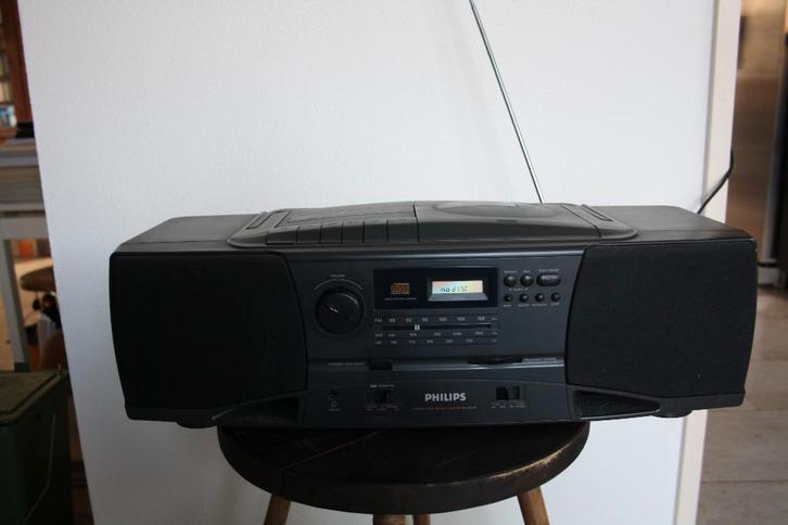 PHILIPS AZ8030  Portable CD-Radio-Cassette-Recorder, Audio, Tv en Foto, Radio's, Gebruikt, Overige typen, Met cd-speler, Ophalen of Verzenden