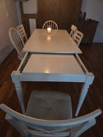 Ikea Ingatorp eettafel met 3 x 2 stoelen, Huis en Inrichting, Complete eetkamers, Ophalen, Gebruikt, 4 tot 6 stoelen
