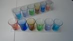 SHOTGLAASJES 6 DLG SET DIVERSE KLEUREN NIEUW, Glas of Glazen, -, -, Nieuw