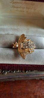 Vintage broche,insect met Swarovski kristal., Sieraden, Tassen en Uiterlijk, Broches, Met kristal, Overige materialen, Ophalen of Verzenden