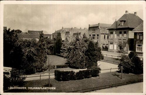 Bodegraven - Julianaplantsoen, Verzamelen, Ansichtkaarten | Nederland, Gelopen, Zuid-Holland, 1920 tot 1940, Ophalen of Verzenden