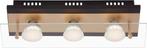 Briloner LED plafondlamp 3-lichts zwart/goud – nieuw, Huis en Inrichting, Ophalen of Verzenden, Nieuw, Glas