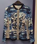 Just White vestje blauw tinten en wit met rits mt 44 48393