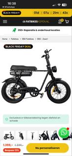 EB2 Fatbike bruin champagne kleur, Fietsen en Brommers, Elektrische fietsen, Gebruikt, 51 tot 55 cm, 50 km per accu of meer, Ophalen