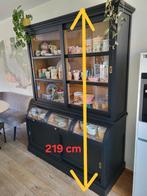 Mooie Buffetkast met glazen schuifdeuren, Ophalen, Gebruikt, 100 tot 150 cm, Landelijk