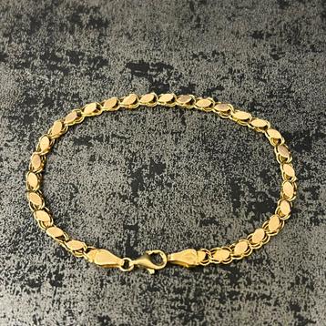 14k gouden armband cardon schakel beschikbaar voor biedingen