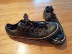 Zwart lederen Converse All Stars, mt 41, Zwart, Ophalen of Verzenden, Sneakers of Gympen, Converse All Stars