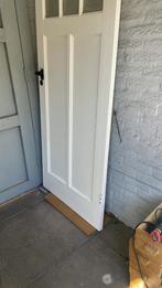 Jaren 30 deur met zwart beslag - 200x77cm, Gebruikt, Minder dan 80 cm, Binnendeur, Ophalen of Verzenden