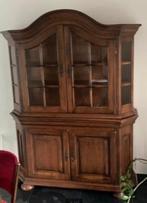 Eiken Kast Met Glasvitrine massief, Ophalen