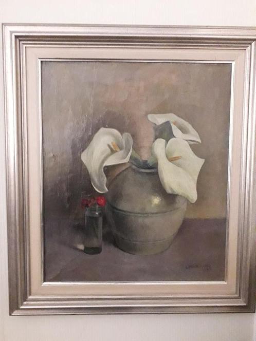 Schilderij bloemstilleven Leo Marchand, Antiek en Kunst, Kunst | Schilderijen | Klassiek, Ophalen of Verzenden