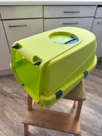Groene reismand voor kat incl deur, Ophalen, Zo goed als nieuw